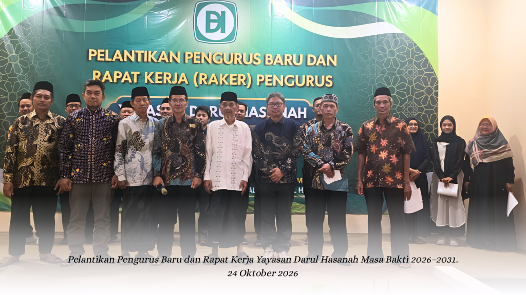 Foto bersama pengurus Yayasan Darul Hasanah dalam acara Pelantikan Pengurus Baru dan Rapat Kerja Masa Bakti 2026–2031 di Bandungan.
